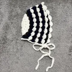 クロシェボンネット クロシェボンハット 韓国帽子 手編み かぎ針編み