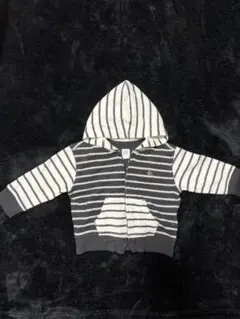 baby GAP ストライプ フード付きトレーナー 6-12ヶ月