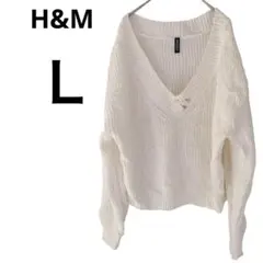 DIVIDED H&M 【L】レディース アイボリー 長袖 ニット 冬服
