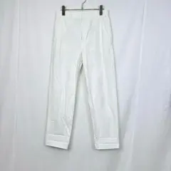 美品✨コス ホワイト カジュアル パンツ ストレート シンプル ドット柄 希少