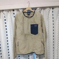 Patagonia ロスガトスクルー サイズM ベージュ/ネイビー 美品