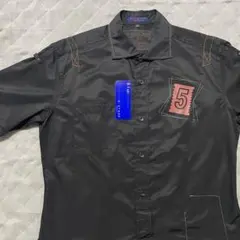 ●新品タグつき●ジーステージジーンズ 半袖シャツ L ブラック ベージュ 黒のサムネイル