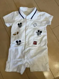 ミッキーマウス刺繍ロンパース 70cm