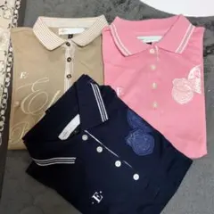 3点セット　エピキュール刺繍入りレディース半袖ポロシャツ