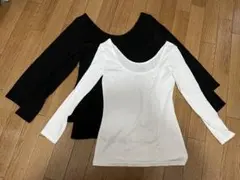 UNIQLO HEATTECH 長袖3枚セット ホワイト×1 ブラック×2
