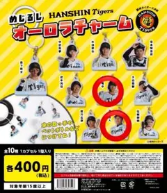 阪神タイガース めじるしオーロラチャーム ガチャガチャ 才木浩人 小幡竜平