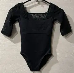 【SALE】エインズリーウェア　5分袖レオタード　Ｓサイズ　黒