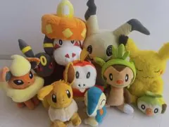 ポケモン ぬいぐるみ マスコット 10点セット - メルカリ