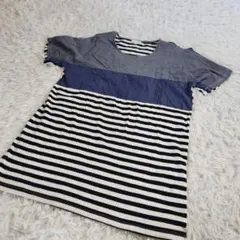 ELLE SPORT エルスポーツ　ボーダー　Tシャツ　L ネイビー ドッキングのサムネイル