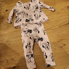 ベビーギャップGAPセットアップミニーマウスピンク80センチ