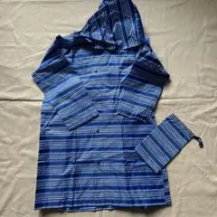 レインコート キッズ 130サイズ 青