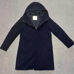 ÉDIFICE エディフィス ネイビー ウールチェスターコートＳダブルジップ