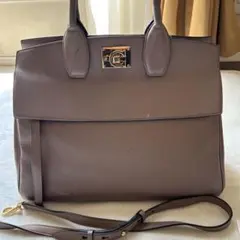 フェラガモ　Ferragamo スタジオバック　2way トートバッグ　茶色のサムネイル