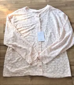 ✨PERSONS パーソンズ フラワージャガード シースルーカーディガン✨のサムネイル