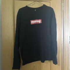 MOUSSY ロゴプリント 長袖Tシャツ Fサイズ