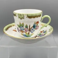 ヘレンド　ヴィクトリアブーケ　デミタスコーヒーカップ＆ソーサー