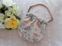 ◆ジョリーフルール◆いばら姫◆持ち手付きまんまるバネポーチ◆ブルー系◆２◆