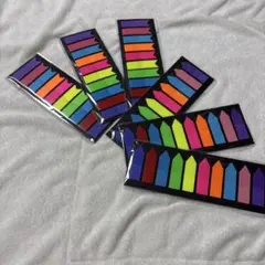 付箋 1200枚 2パターン 6シート 事務用品 インデックス カラフル