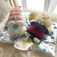 んぽちゃむ　きみまろ　スシロー　2個セット　つみあげフィギュアとステッカー付