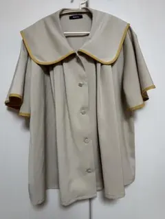 Boka nii ボカニー 　セーラーカラー　ブラウス　ベージュ　フリー