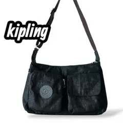 KipLing キプリング ショルダーブラック ナイロン 撥水加工