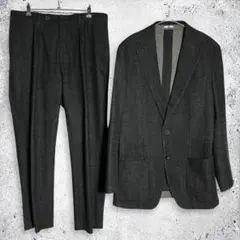 スーツセレクト カイハラデニム スーツセットアップ ブラック XL相当 美品