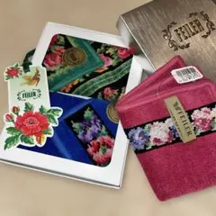 【新品】FEILER 花柄タオルハンカチ 3枚セット