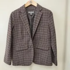 【美品】Eddie Bauer チェック柄 ジャケット毛70　S~Mサイズのサムネイル