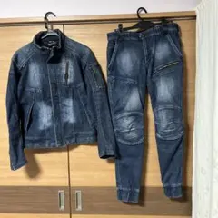 デニムジャケットとパンツセット