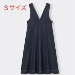 GU デニムジャンパースカート ネイビー Ｓ