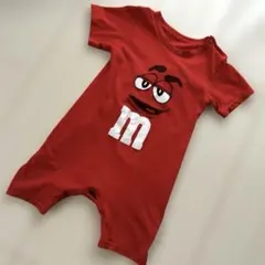 M&M'S 半袖ロンパース 赤