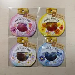 花 フラワー クリアフレークシール セリア ステッカー