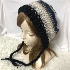 ボンネット　ニット帽　バラクラバ　ハンドメイド