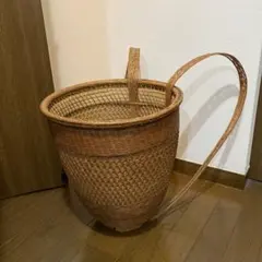 ヴィンテージ ピーコックバッグ カゴバッグ 竹 toro oz - メルカリ