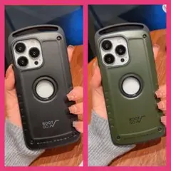 iPhone スマホカバー ケース 緑グリーン ハード 韓国　人気　衝撃耐性