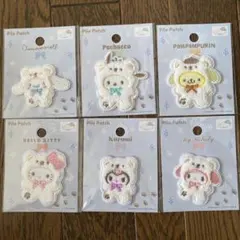 ふわふわスノーワッペン 6枚セット シール