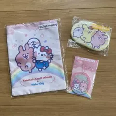 カナヘイxサンリオくじ　フラットトートバッグ・ポーチ・スライドミラー三点セット
