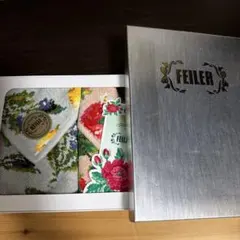 FEILER 花柄ハンカチ2枚セット