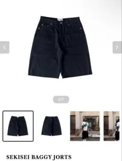 Sekisei BAGGY JORTS ブラック SEKISEI BAGGY - メルカリ