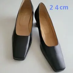 TRUSSARDI トラサルディ パンプス ブラック 24cm 　レザー