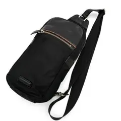美品】マスターピース ボディバッグ レザー ブラック ゴールド金具