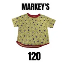 【マーキーズビッグフィールド】美品　半袖Tシャツ　花柄イラスト　キッズ　120のサムネイル