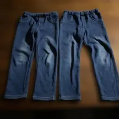 デニム調の暖かいボトムス