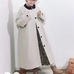 新品未使用　サマンサモスモス 配色襟コート