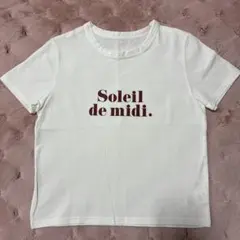 ［美品］ナチュラルビューティーベーシック 半袖ロゴTシャツ 白 フリー