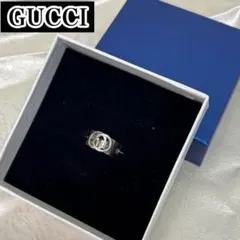 GUCCI インターロッキングG エナメルハート リング 925シルバー 11号