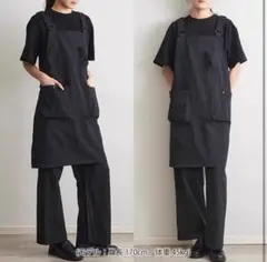 《着痩せ効果あり》高密度 エプロン 撥水 防汚 カフェ大容量ポケット　男女のサムネイル