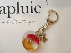 レジンキーホルダー　ハイビスカス　ホヌ