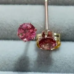 ✧天然石ピンクトパーズ4.0mm✧　ピアス　ステンレス
