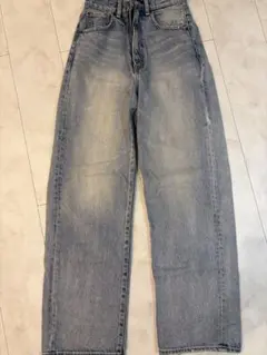 moussy ハイウエストダメージルーズストレート　24インチ